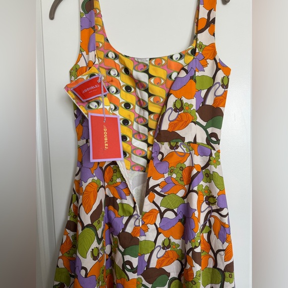 La Double J Sophia Floral Print Square Neck  Dress Size S - Picture 13 of 17